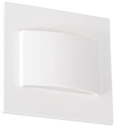 Kanlux 1, 5W, 30 lm, 12V, 4000K, 75x75 mm természetes fehér süllyeszthető szögletes műanyag lépcsővilágító - 30 000 h élettartam (33325)