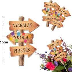 Nyomtatott dekorkarton - Iskola nyári szünet útjelzők 2db/csomag - kosarbolt