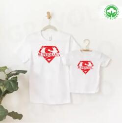 Gravolo Set tricouri personalizate pentru mama si fiica Supermama, Supergirl (614524827366)