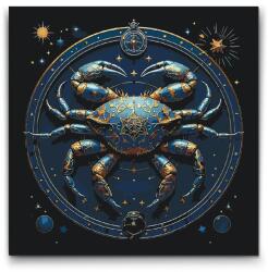  Festés számok szerint - Rák/Cancer 5 Méret: 50x50cm, Keretezés: Kartonlemezen