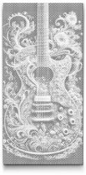  PontPöttyöző - Színes gitár Méret: 40x80cm, Keretezés: Keret nélkül (csak a vászon), Szín: Kék