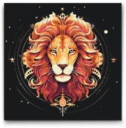  Festés számok szerint - Oroszlán/Leo Méret: 50x50cm, Keretezés: Keret nélkül (csak a vászon)