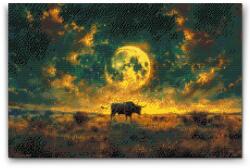 Gyémántszemes kirakó - Bika/Taurus Méret: 40x60cm, Keretezés: Műanyagtáblával, Gyémántok: Négyzet alakú