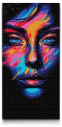 Gyémántszemes kirakó - Színes smink Méret: 40x80cm, Keretezés: Keret nélkül (csak a vászon), Gyémántok: Kerek