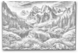 PontPöttyöző - Színes ősz a hegyekben Méret: 40x60cm, Keretezés: Műanyagtáblával, Szín: Piros