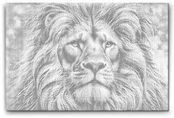  PontPöttyöző - Színes oroszlán 5 Méret: 40x60cm, Keretezés: Keret nélkül (csak a vászon), Szín: Zöld