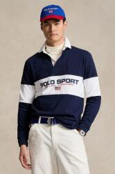 Ralph Lauren pamut hosszúujjú sötétkék, sima, 710938458 - sötétkék XL - answear - 62 990 Ft