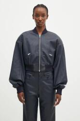 Rotate bomber dzseki Cropped Braided női, sötétkék, átmeneti, oversize, 1128572318 - sötétkék 34