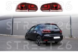Tuning - Specials Stopuri Full LED compatibil cu VW Golf 6 VI (2008-2012) R20 Design Rosu Clar cu Semnal Dinamic (6265)