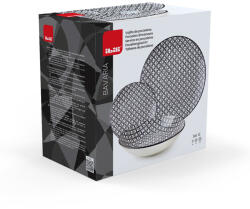 Ibili Set vesela Ibili Bavaria, portelan, 12 piese, alb negru (IB-693520) Serviciu de masa