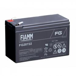 FIAMM FG20722, 12V 7, 2Ah akkumulátor, szünetmentes UPS tápegységekhez, csúszósaru méret 6, 3mm