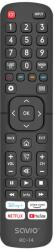 Elmak Savio RC-14 Universal remote control/replacement for HISENSE SMART TV távirányító Vezeték nélküli infravörös TV, TV tuner Nyomógombok (RC-14)