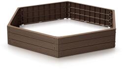 Prosperplast Magasított ágy BASE WOODY, barna 148 x 129 x 25 cm (PRIBWH-7587U)