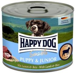 Happy Dog Supreme Sensible Puppy+Junior konzerv Bárány, rizs 6x200 G - falatozoo