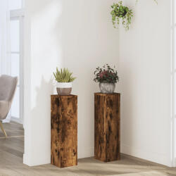 vidaXL 2 db füstös tölgy szerelt fa növénytartó állvány 17 x 17 x 60cm (852937) - valora