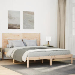 vidaXL tömör fa extra hosszú ágykeret matrac nélkül 160 x 220 cm (3309287) - valora