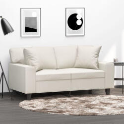vidaXL 2 db krémszínű műbőr díszpárna 40 x 40 cm (349480) - valora