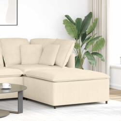 vidaXL krém moduláris kanapé lábzsámoly modul 100x100x48 cm (4104499) - valora