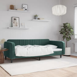 vidaXL sötétzöld bársony kanapéágy keret 100 x 200 cm (354095)