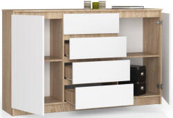 AKORD CLP Modern Komód Sonoma Tölgy Fehér 160cm (OP0LK-1DABBIA004)
