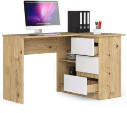 AKORD CLP B16 Sarok Íróasztal Artisan Tölgy Fehér (IP0P3SDABARTBIA001)