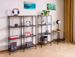  Lex A Ipari Tölgy-Fekete Fém Polcrendszer (SIG-LEXADC)