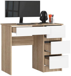 AKORD CLP A-7 Számítógépasztal Laminált Sonoma Tölgy Fehér Jobbos (IP0PBIUSONBIAPRA7)