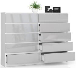 AKORD CLP Metál Fényes 10 Fiókos Komód (OP0LK-10BIAPOLMETAL)