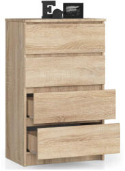 AKORD CLP K60 Komód Laminált Sonoma Tölgy 4 Fiókos (OP0LK-6DAB003)