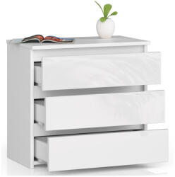 AKORD CL3 Magasfényű Fehér Éjjeliszekrény 60 cm (OP0LCL-POL002)