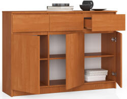 AKORD CLP Modern Komód Laminált Éger 3 Ajtós 3 Fiókos (OP0LK-1OLC008)