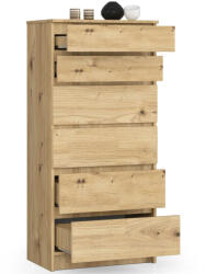 AKORD CLP Artisan Tölgy 6-Fiókos Komód OP0PK-6ART001 (OP0PK-6ART001)