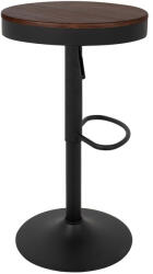 King Home Volt Állítható Bárszék Sötét Szilfa Fekete (KHM-KH010100966) - platinashop