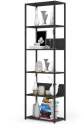 AKORD Loft Ipari Polcos Állvány Fekete 6-Szintes (REGINDCZARCZARCL600)