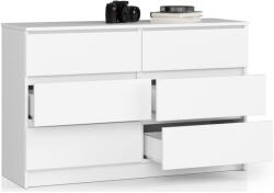 AKORD CLP K120 Komód 6 Fiókos Laminált Fehér Matt (OP0LK-1BIA002)