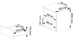 AKORD CL1 Tölgy Craft Éjjeliszekrény Laminált Fiókos (OP0LCL1CRA001)