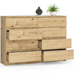 AKORD CLP Artisan Tölgy 8 Fiókos Komód OP0LK-140SZ8-ART (OP0LK-140SZ8-ART)