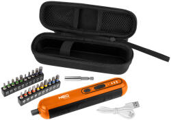 NEO TOOLS Akkus csavarhúzó készlet, 4V, Li-Ion akku, USB-C töltő, 20bit, tok (04-199) - szerszamparadicsom