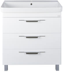 TMP cabinets Trio 65 Lábon Álló Fürdőszobabútor - Sanovit Soft 13065 Porcelán Mosdóval, 65x45, 5 cm