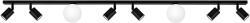 Kaja Swing lampă de tavan x10 W alb-negru K-5494 (K5494)