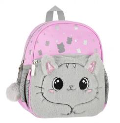Starpak Kitty Plus cicás ovis kisméretű hátizsák - szürke, pink (550798)