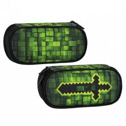 Starpak Pixel ovális tolltartó - zöld (550913)