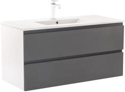 Leziter Vario Pull 100 Alsó Szekrény - Mosdóval, Fehér/Antracit