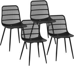 Fromm & Starck Szék - 4 db-os készlet - 150 kg-ig - ülőfelület 46, 5 x 45, 5 cm - fekete (STAR_SEAT_09)