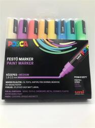 uni Dekormarker készlet, 1, 8-2, 5 mm, UNI Posca PC-5M , 8 különböző pasztell szín (TUPC5MPASZTELL)