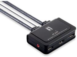LevelOne LevelOne KVM-0290 KVM kapcsoló Fekete, Szürke (KVM-0290)