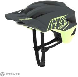 Troy Lee Designs Flowline SE MIPS sisak, kitűző szürke/glo sárga (XS/S (53-56 cm))
