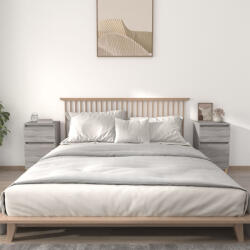 vidaXL 2 db szürke sonoma színű éjjeliszekrény 40 x 35 x 70 cm (VD819705)
