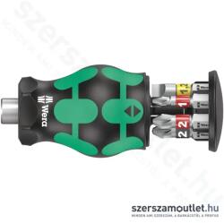 Wera Kraftform Kompakt Stubby marokcsavarhúzó 6 részes bitkészlettel (PH/PZ/SL) (05008874001) (05008874001)