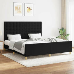 vidaXL fekete szövet ágykeret matrac nélkül 160 x 200 cm (VD3125391)